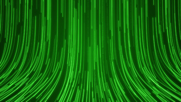 粒子瀑布线条绿色背景