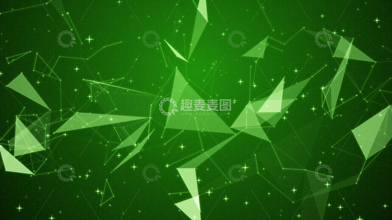 源文件下载【趣麦麦图】点线粒子科技舞台企业绿色背景