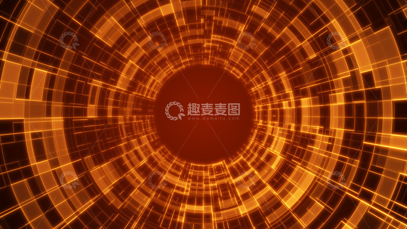 源文件下载【趣麦麦图】科技通道隧道企业公司红色背景