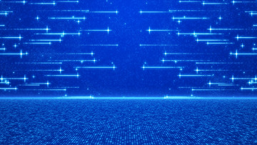 粒子线条晚会年会蓝色背景