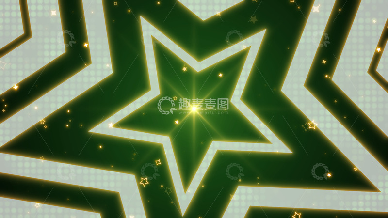 舞台五角星斑点晚会活动金绿色背景