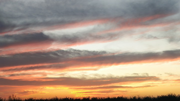 唯美火烧云晚霞