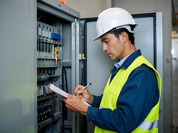 电力工人摄影图1