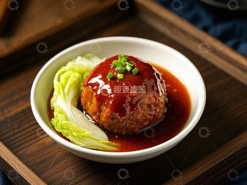 高清大图下载【趣麦麦图】红烧狮子头美食摄影图1