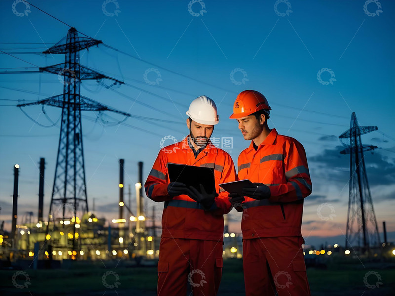高清大图下载【趣麦麦图】电力工程师摄影图