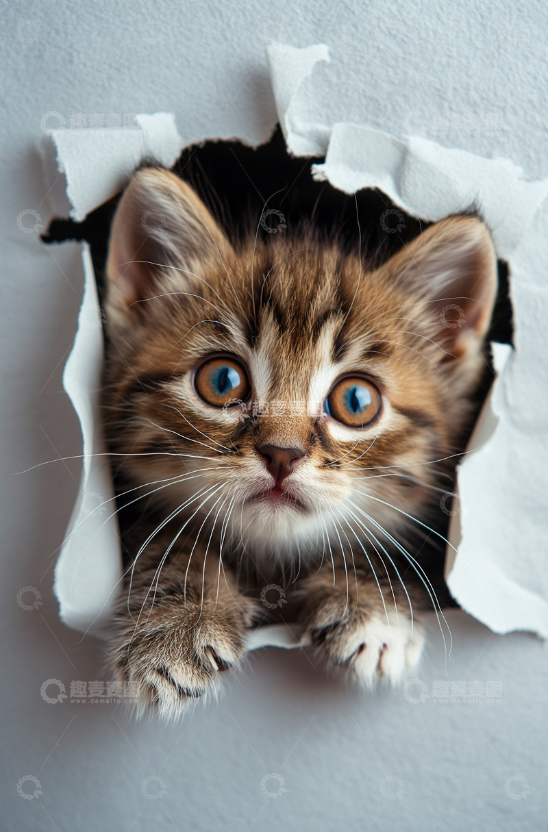 从后面探出头的猫咪