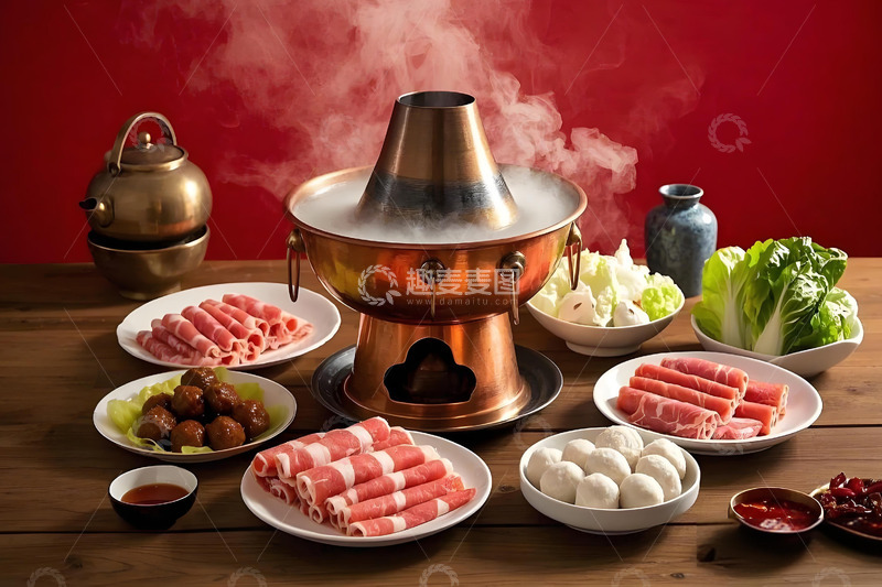 高清大图下载【趣麦麦图】老北京铜锅美食摄影