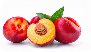 油桃的果皮纹理质感