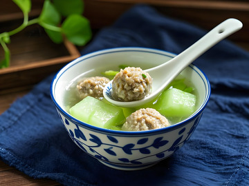 冬瓜丸子汤美食摄影