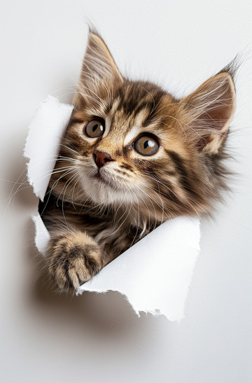 从后面探出头的猫咪1