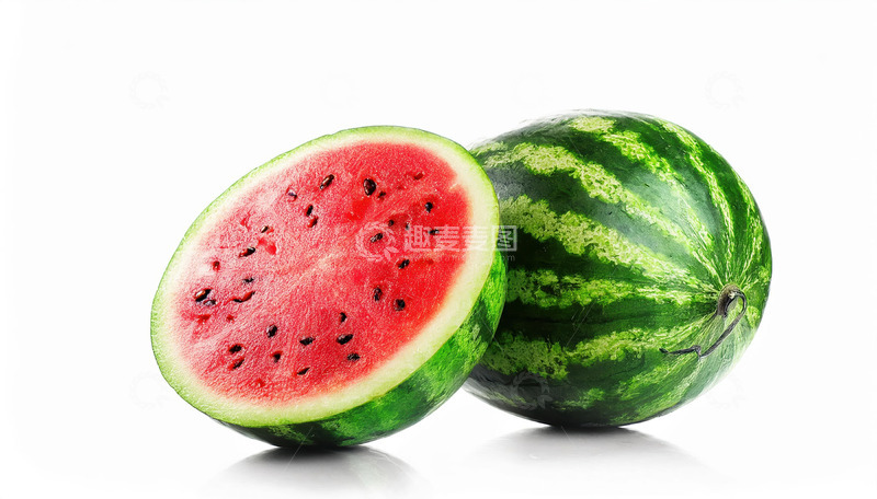 高清大图下载【趣麦麦图】一个半切开的西瓜
