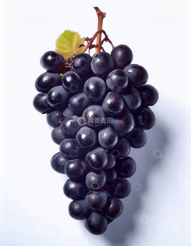高清大图下载【趣麦麦图】一整串黑葡萄1