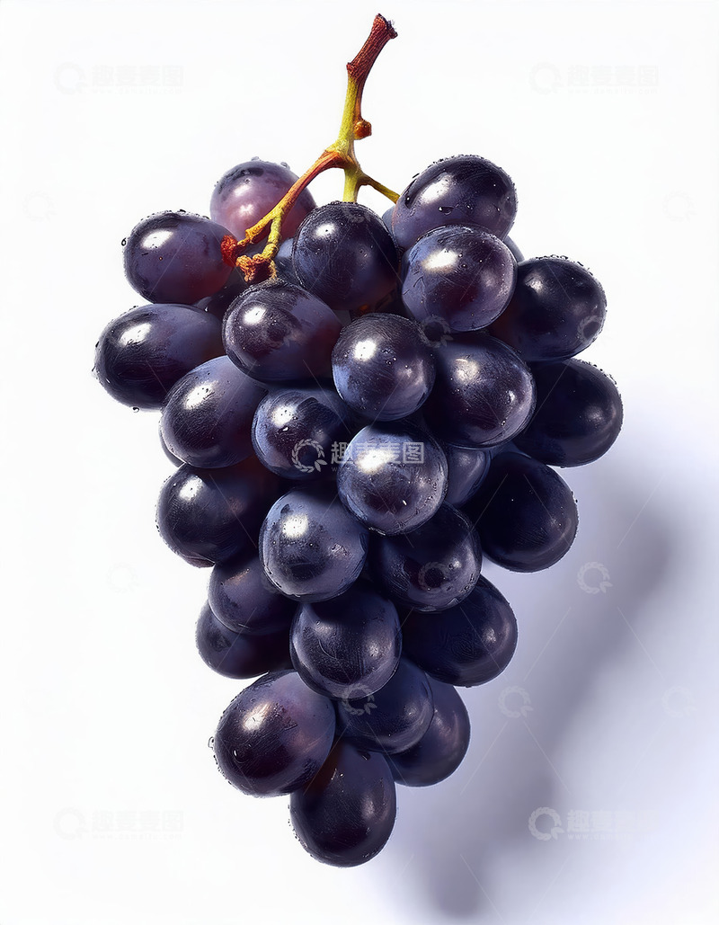 高清大图下载【趣麦麦图】一整串黑葡萄2