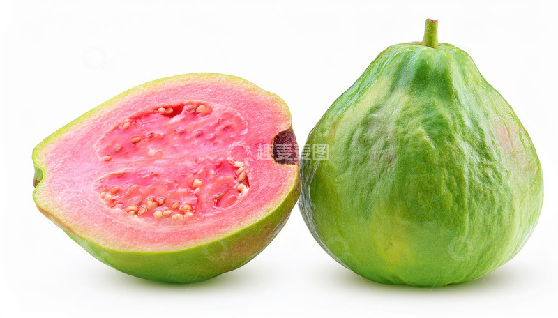 高清大图下载【趣麦麦图】番石榴果皮：绿色光滑的质感表现