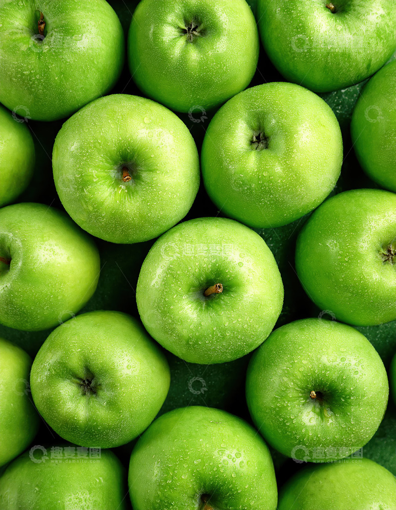 高清大图下载【趣麦麦图】青苹果的果实组合姿态