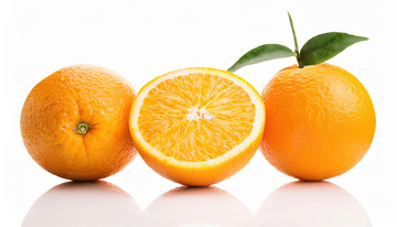 切开橙子：鲜嫩果肉的甜蜜展现