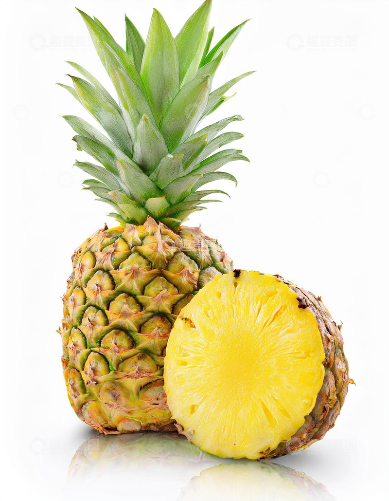 高清大图下载【趣麦麦图】菠萝视觉盛宴：色彩纹理的精彩碰撞