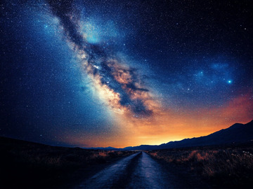 美丽浩瀚的星空自然风景