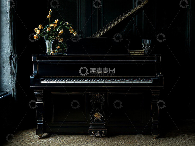 高清大图下载【趣麦麦图】钢琴乐器摄影图室内