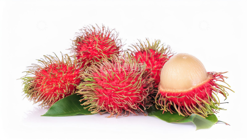 高清大图下载【趣麦麦图】红毛丹色彩：红白相间的视觉冲击