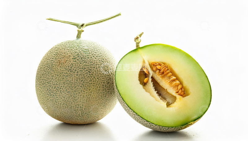 高清大图下载【趣麦麦图】哈密瓜质感表现：表皮果肉的细腻触感