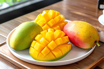 一盘美味的芒果