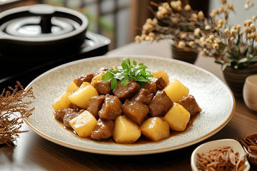 牛肉炒土豆美食