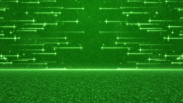 粒子线条晚会年会绿色背景