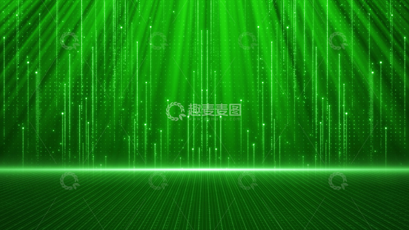 源文件下载【趣麦麦图】绿色信息科技数据光线背景