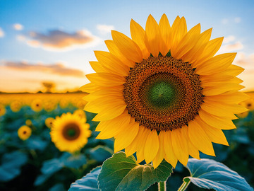 创意向日葵花海摄影图