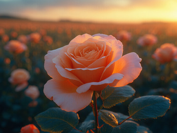 美丽的玫瑰花海摄影图 1