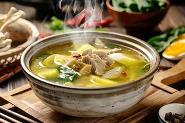 一锅鲜美的鸡汤