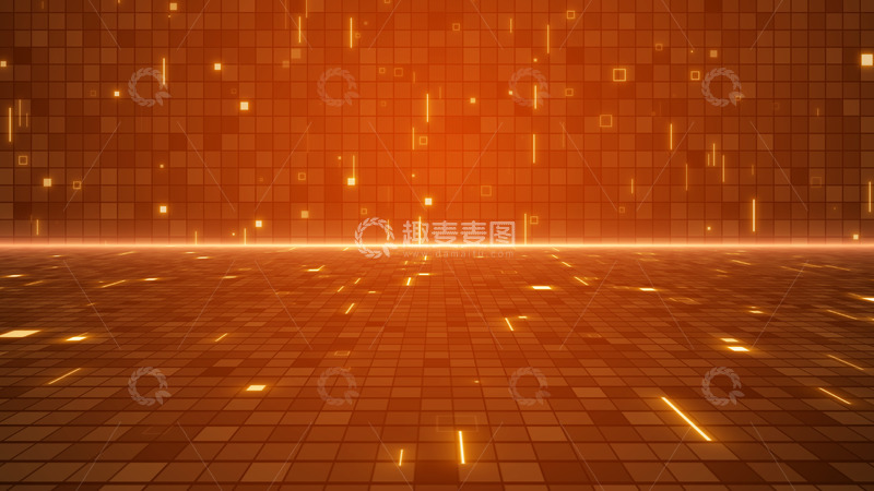 源文件下载【趣麦麦图】科技方框线条企业活动红色背景