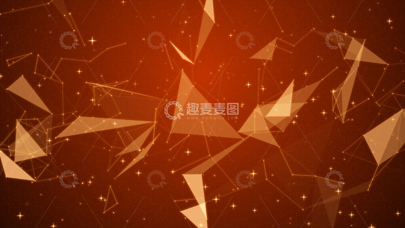 源文件下载【趣麦麦图】点线粒子科技舞台企业红色背景