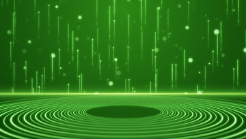 绿色晚会粒子科技背景