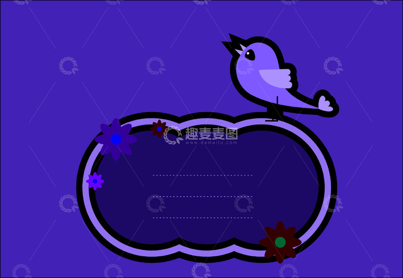 源文件下载【趣麦麦图】卡通绘画标签