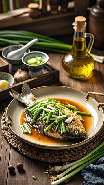 葱葱鲫鱼菜品图