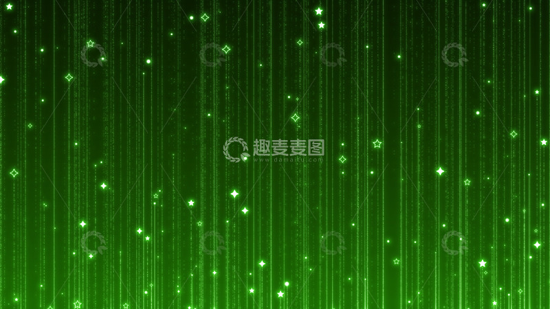 源文件下载【趣麦麦图】科幻粒子流星线条拖尾绿色背景