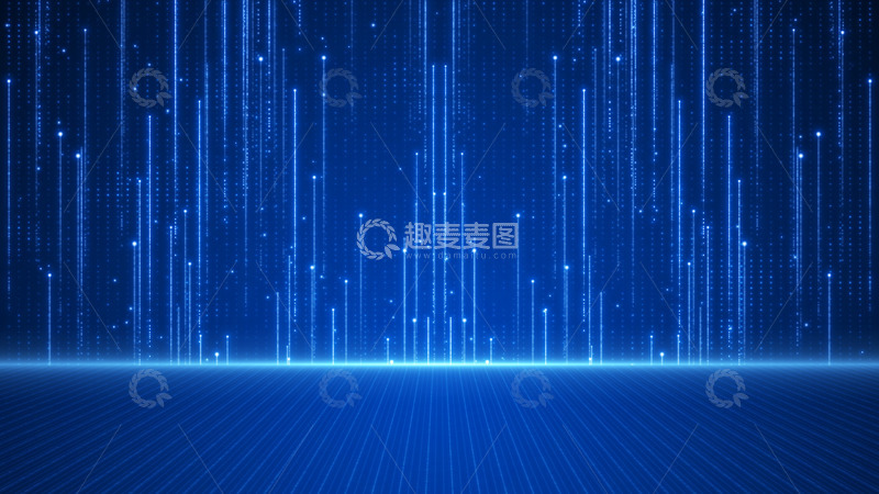 源文件下载【趣麦麦图】蓝色信息传输科技数据背景