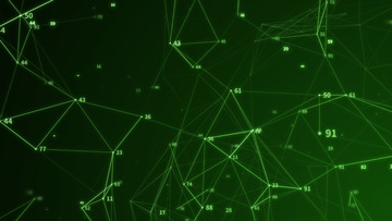 科技线条数字粒子绿色背景