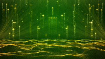 年会晚会颁奖金色光线绿色背景