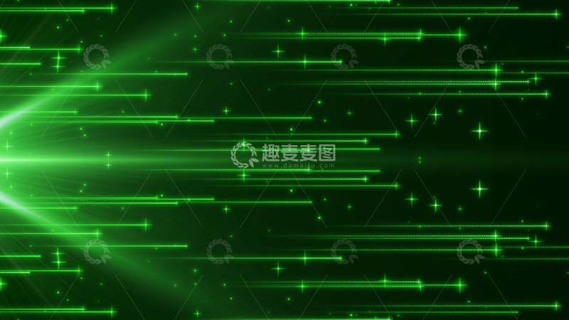 源文件下载【趣麦麦图】流星粒子光线新年绿色背景