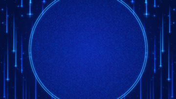 春节新年圆环粒子文字边框蓝色背景