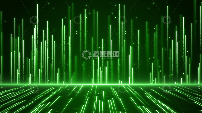 源文件下载【趣麦麦图】绿色光线颁奖晚会年会舞台背景