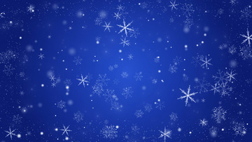 雪花下雪粒子蓝色背景