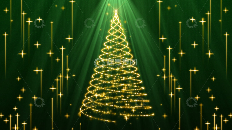 圣诞树粒子绿色节日背景