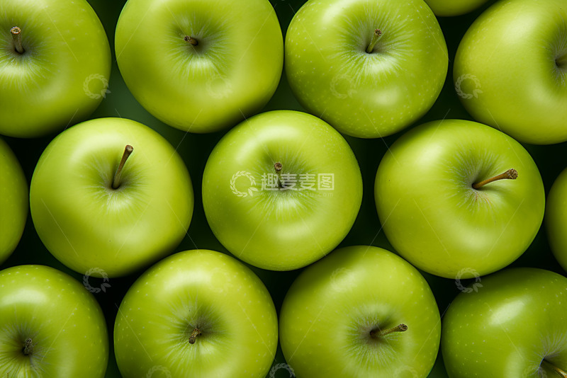 高清大图下载【趣麦麦图】绿色的苹果背景