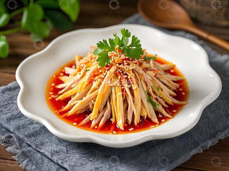 高清大图下载【趣麦麦图】凉拌手撕鸡摄影图