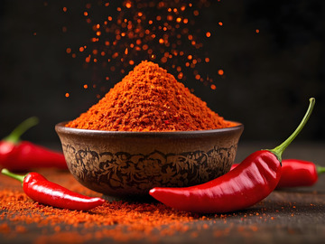 辣椒粉调料摄影图