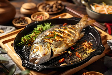 一盘美味的烤鱼1